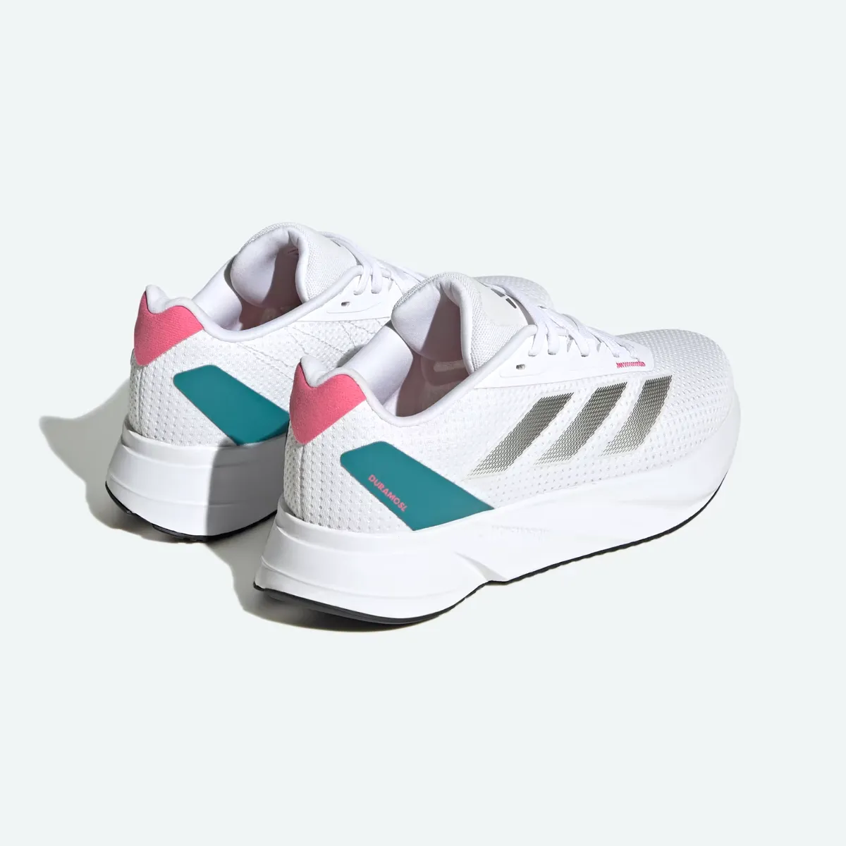 Adidas Duramo SL Women's Running Shoes -Cloud White/Night Metallic/Pink Fusion