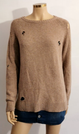 Beige Keyhole Jumper