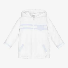 Boys White Hooded Coat