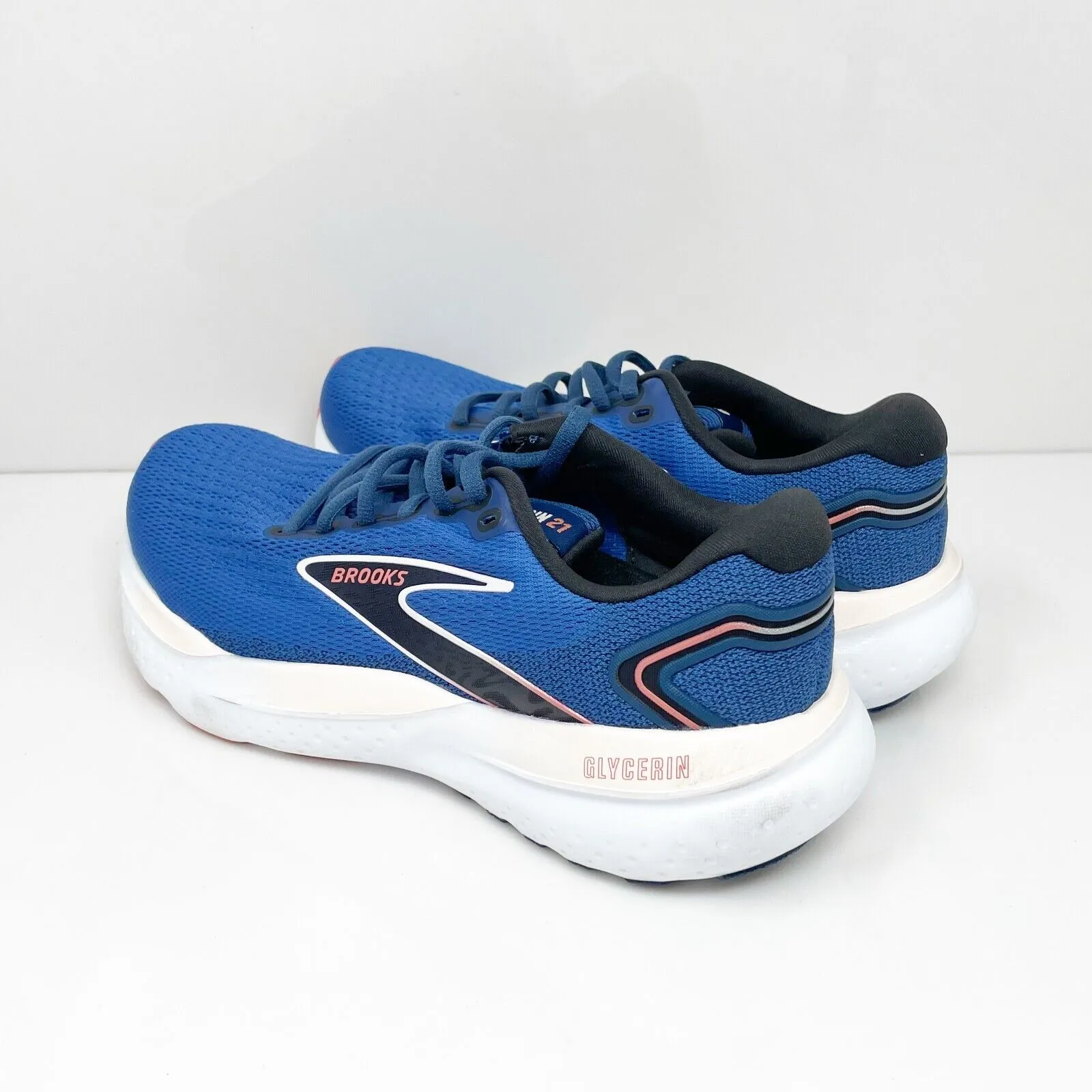 Brooks Womens Glycerin 21 1204081D496 Blue Running Shoes Sneakers Size 7.5 D