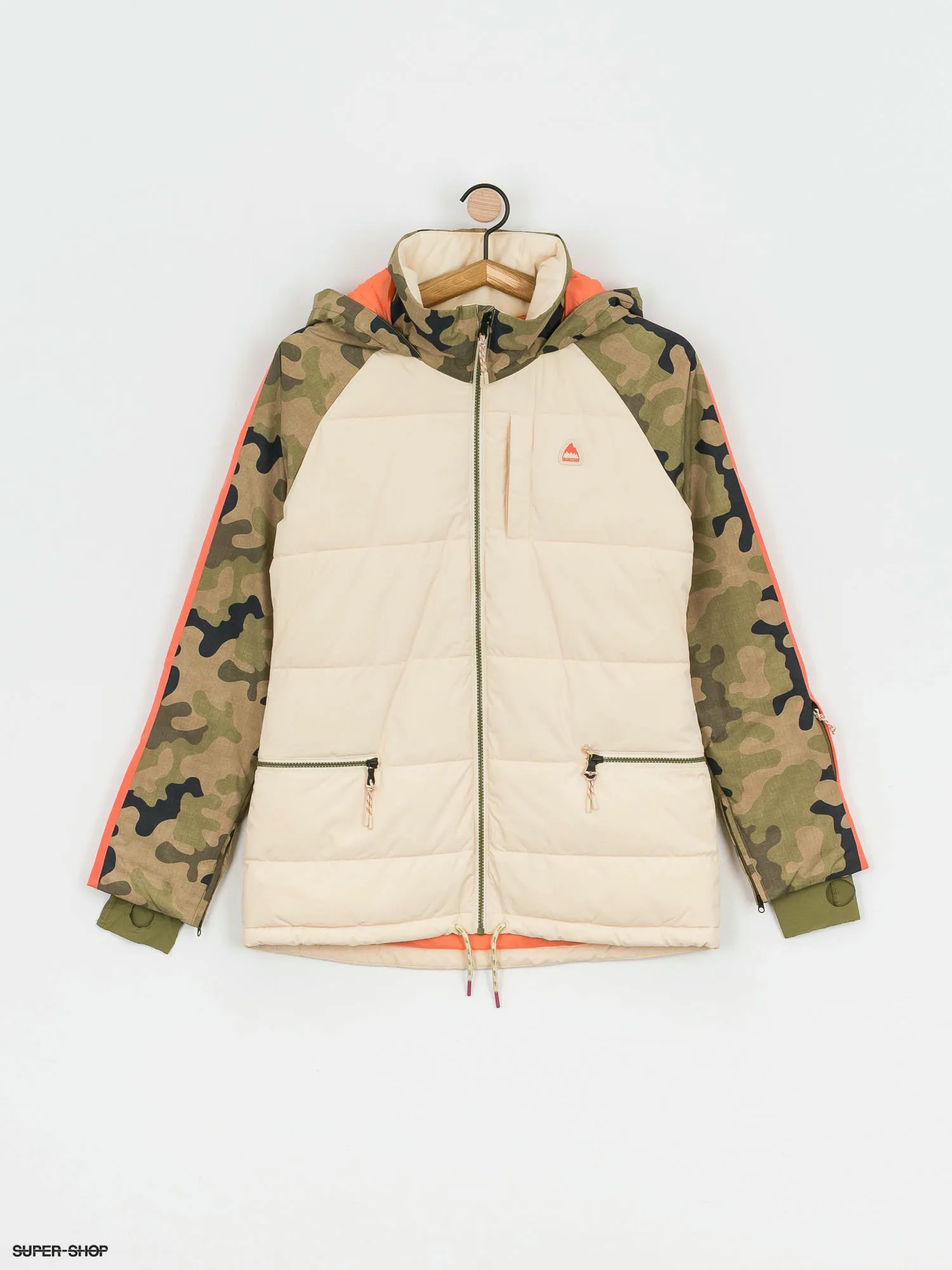 Burton Keelan Snowboard jacket Wmn (creme brulee/martini olive terra camo)