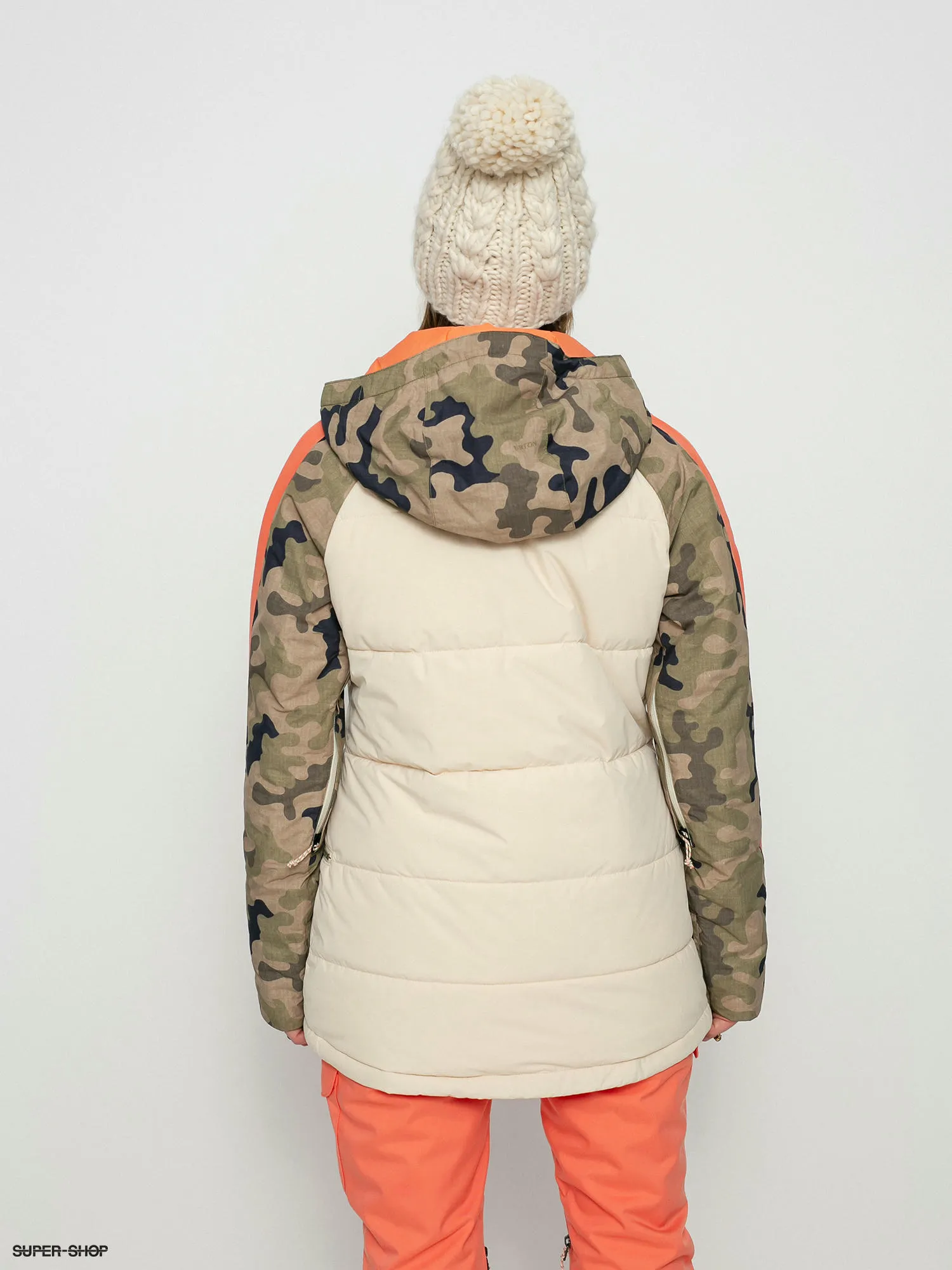 Burton Keelan Snowboard jacket Wmn (creme brulee/martini olive terra camo)