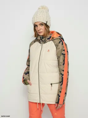 Burton Keelan Snowboard jacket Wmn (creme brulee/martini olive terra camo)