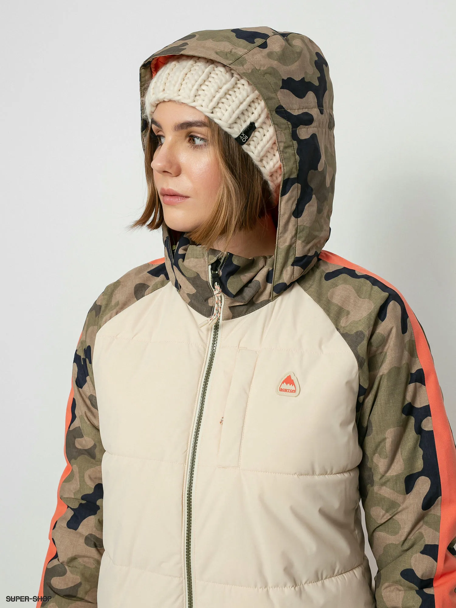 Burton Keelan Snowboard jacket Wmn (creme brulee/martini olive terra camo)