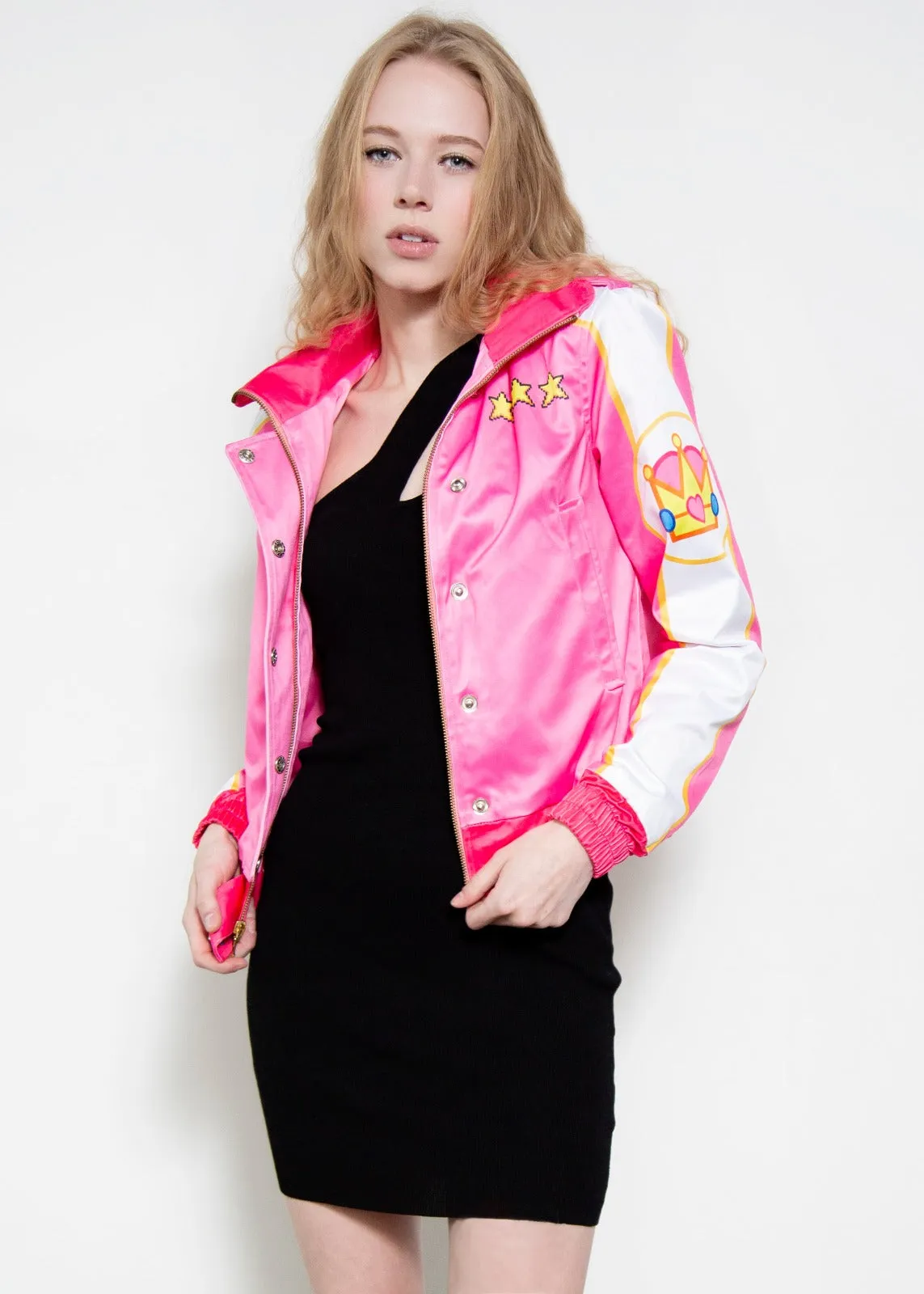 Buy Womens Pink Racing Princess Peach Bomber Jacket