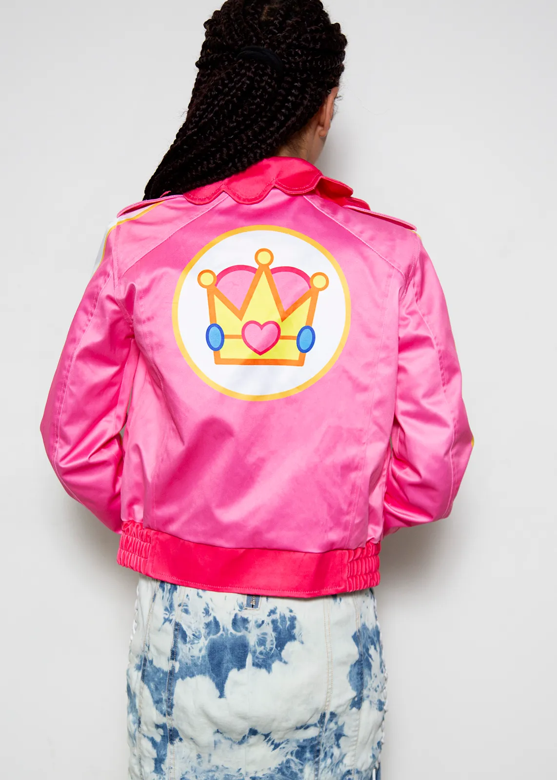 Buy Womens Pink Racing Princess Peach Bomber Jacket