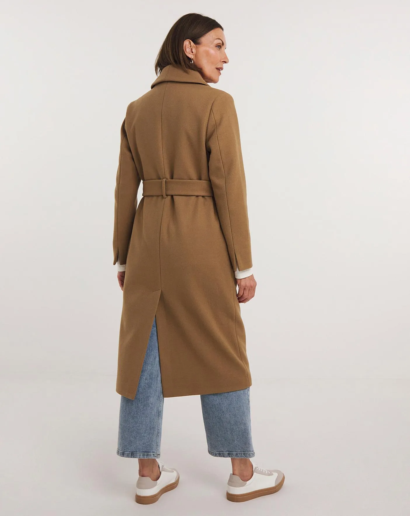 Camel Shawl Collar Robe Coat