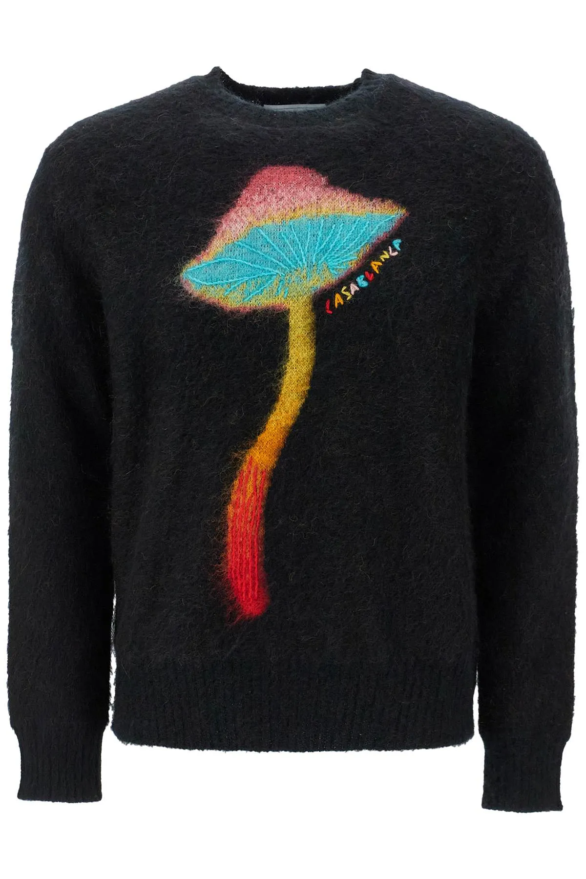 Casablanca Rainbow Mushroom Sweater   Black