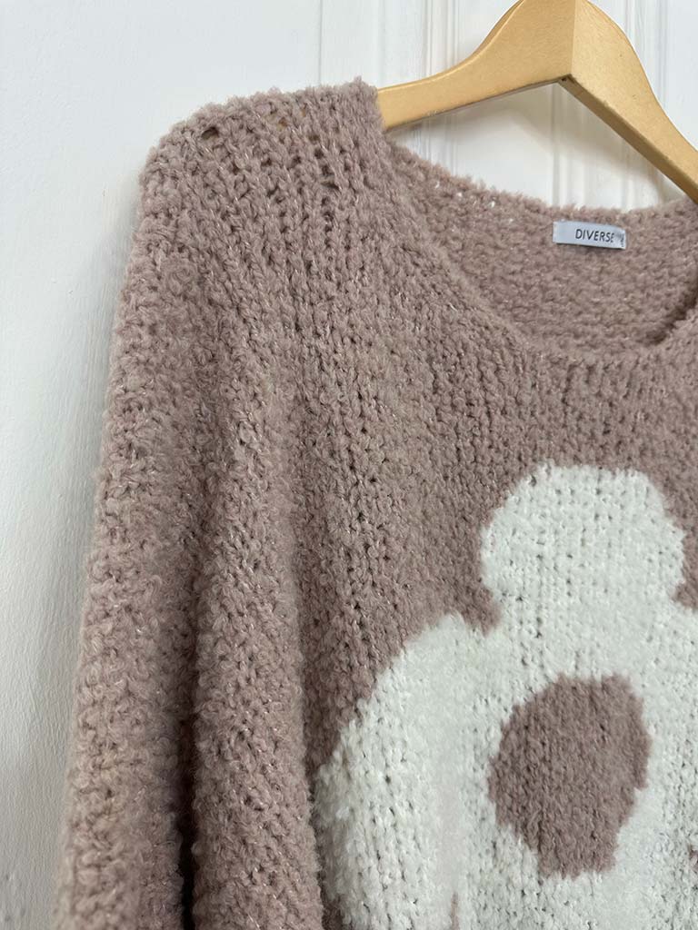 Daisy Boucle Knit - Dusky Pink