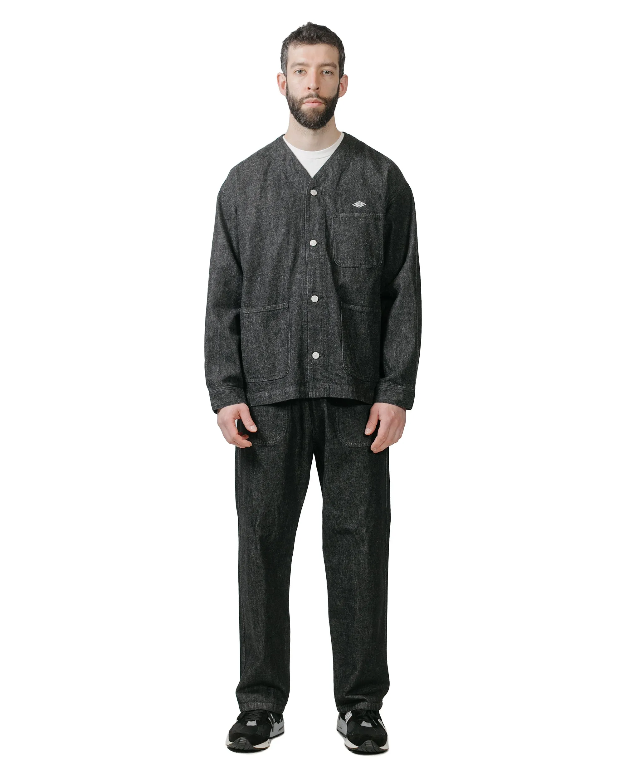 Danton 11oz Denim Collarless Jacket Black