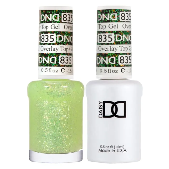 DND Duo Matching Color - OVERLAY GLITTER TOP GELS Collection - 835