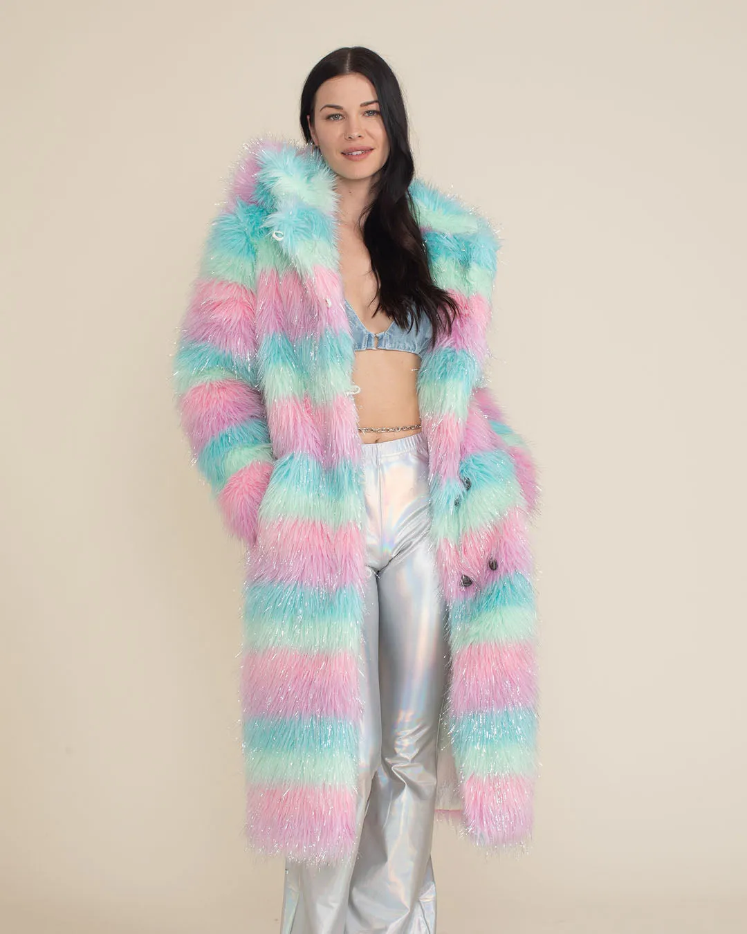 Doll Party Hooded Collector Edition Faux Fur Calf Length Coat | Women's