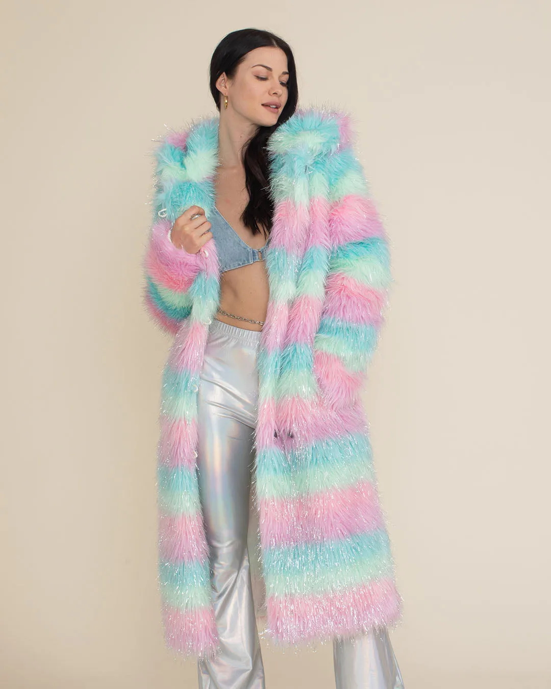 Doll Party Hooded Collector Edition Faux Fur Calf Length Coat | Women's