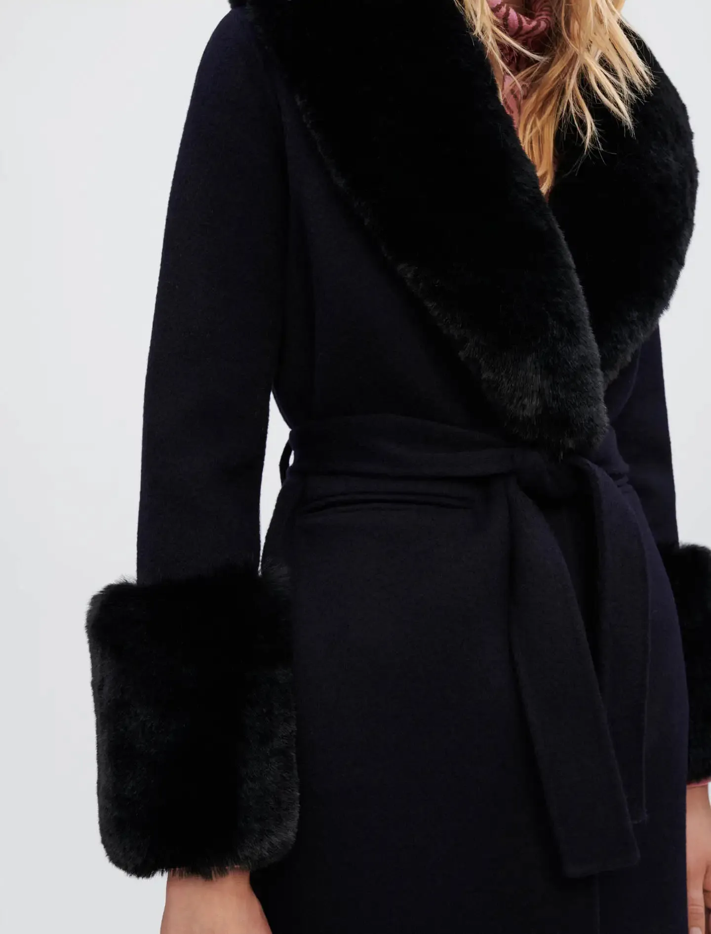 DOUBLE-FACED FAUX FUR COAT