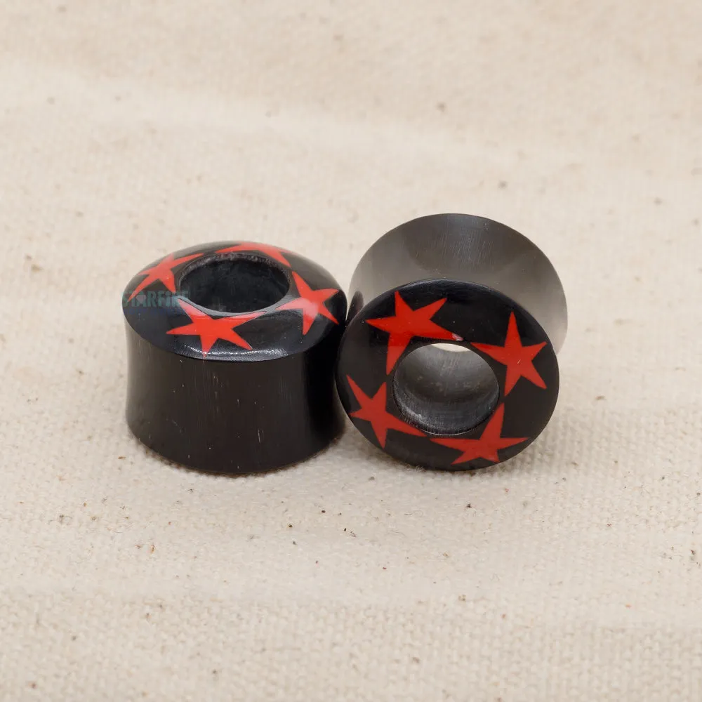 Double-Flared Horn Eyelets - Red Stars (3/4)