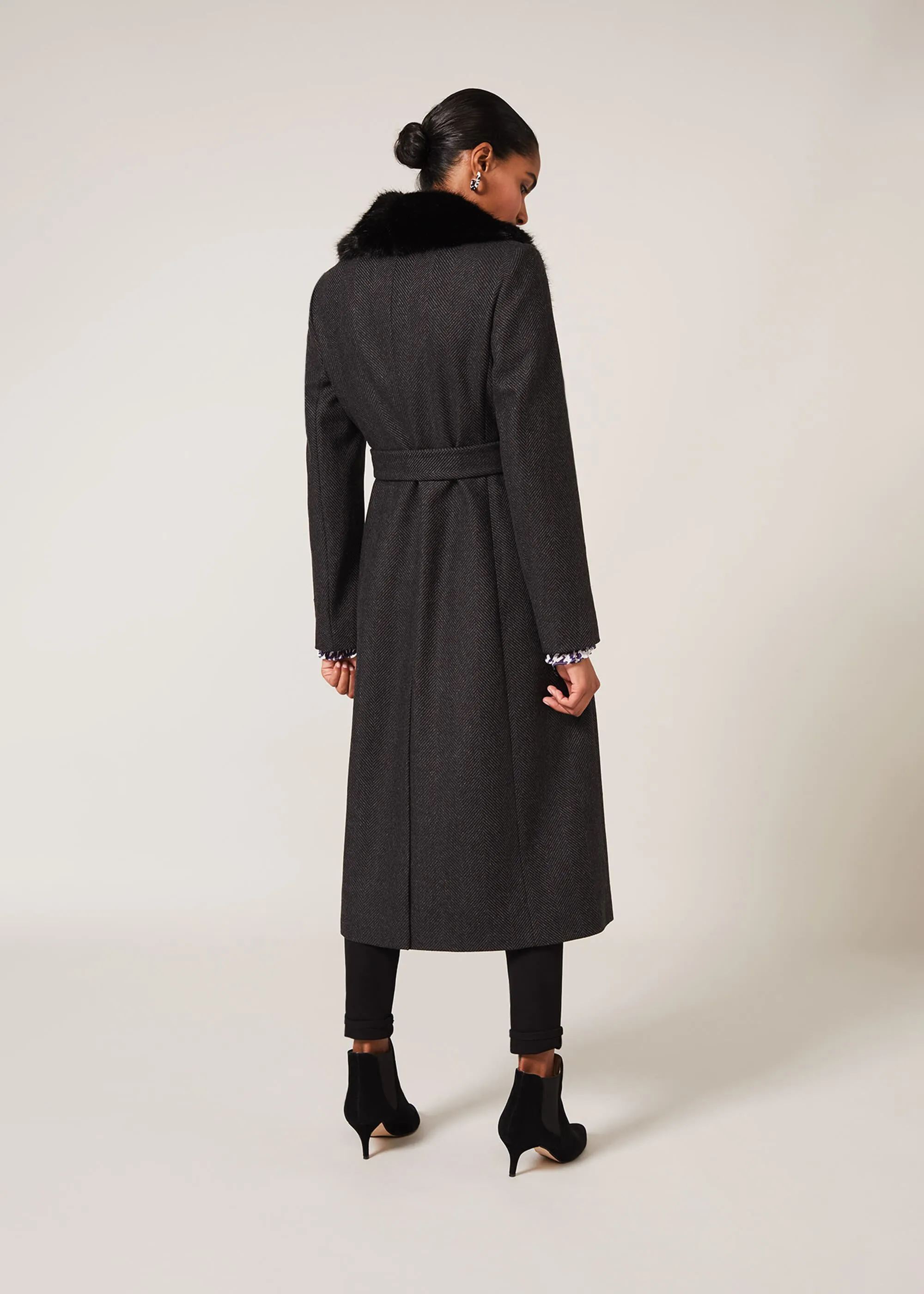 Elsie Fur Collar Wool Coat