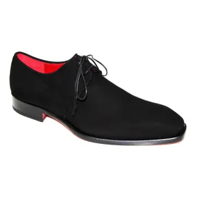 Emilio Franco Gabriele Men's Shoes Black Suede Leather Oxfords (EF1200)