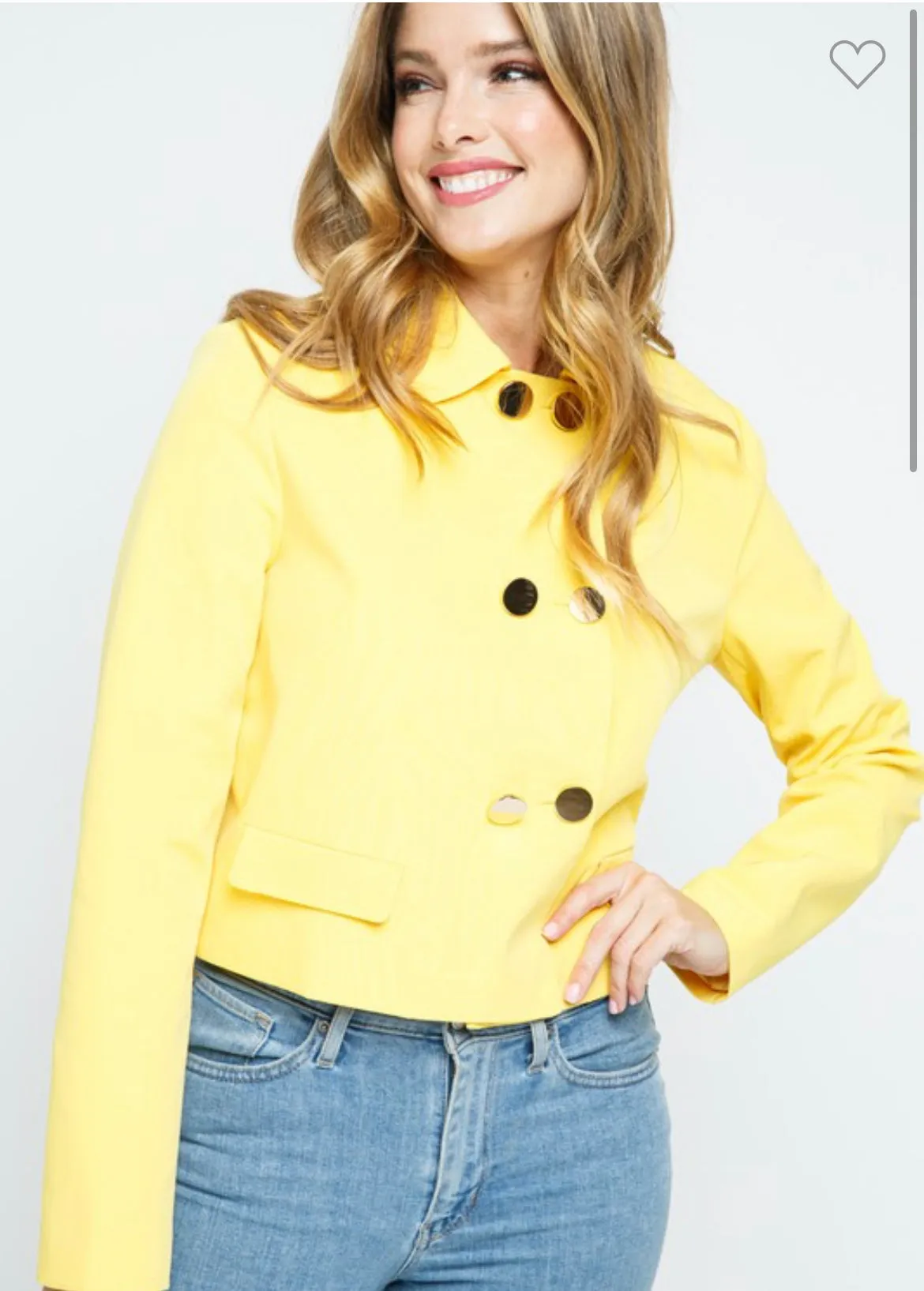 Enlarged Yellow Button Jacket