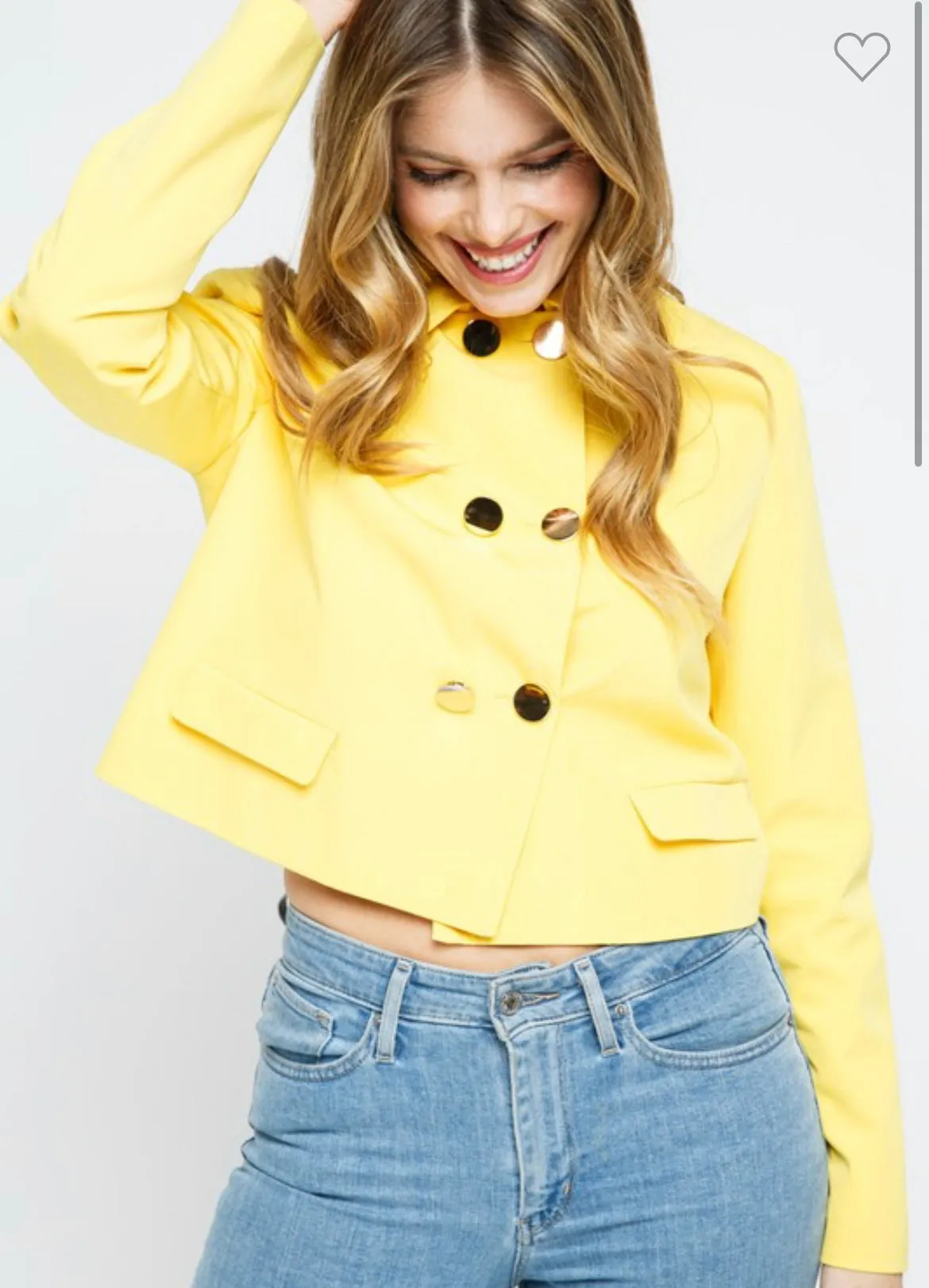 Enlarged Yellow Button Jacket