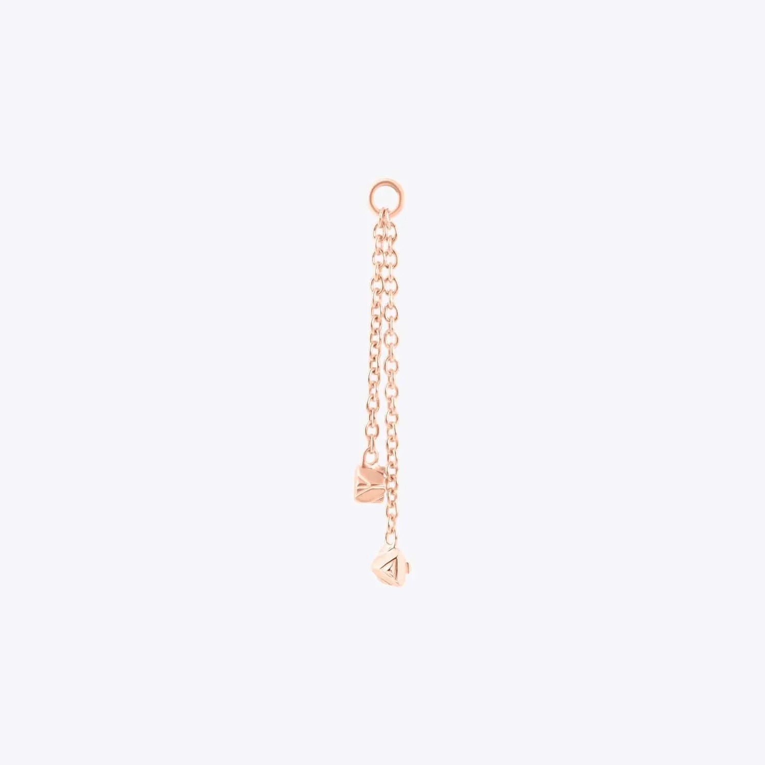 Ezra Double Chain Charm - 14K ROSE