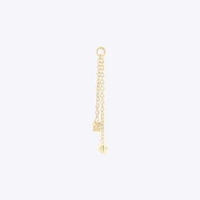 Ezra Double Chain Charm - 14K YELLOW