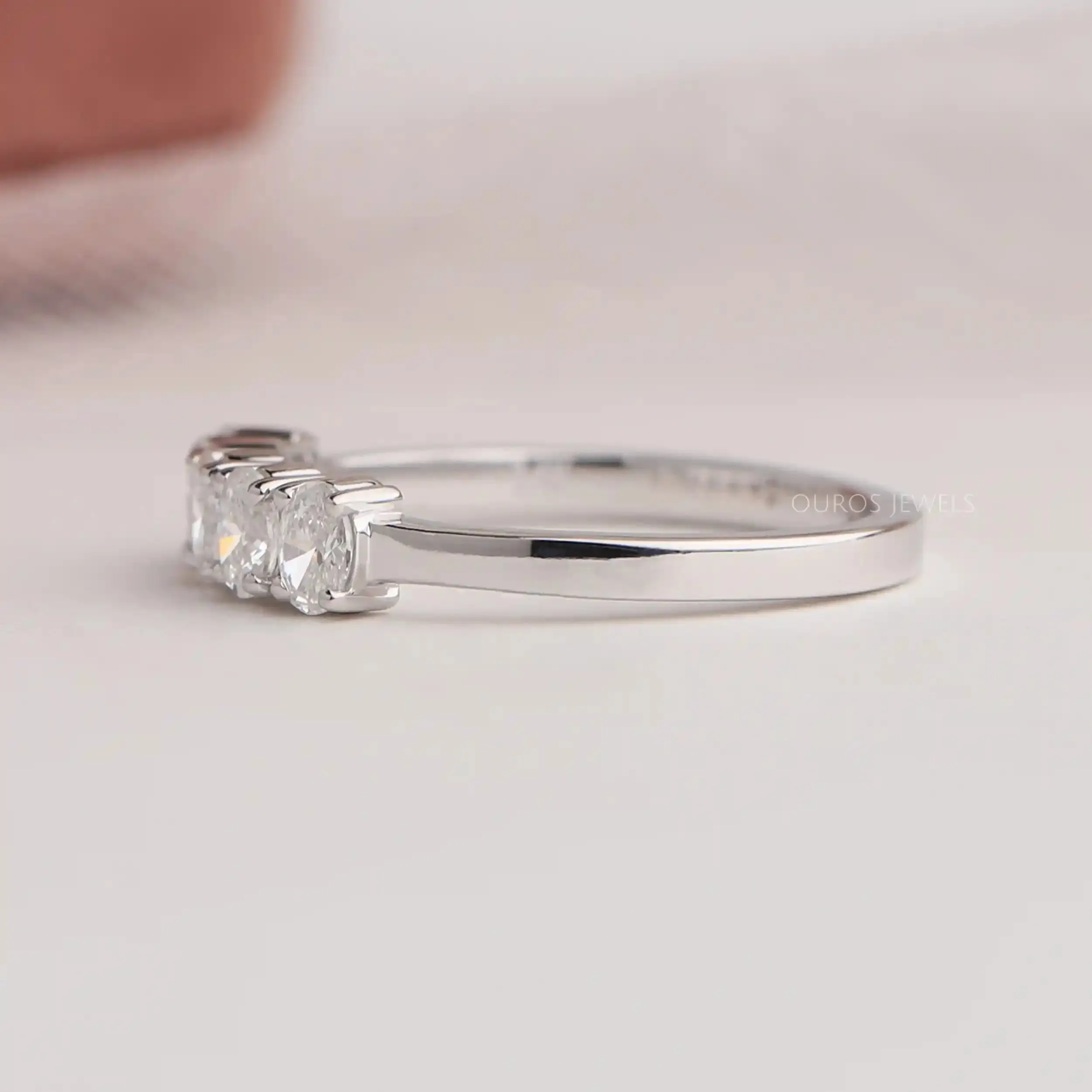 Five Stone Oval Diamond  Wedding Ring