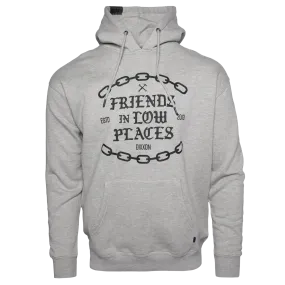 Friends in Low Places Hoodie - Heather Grey & Black