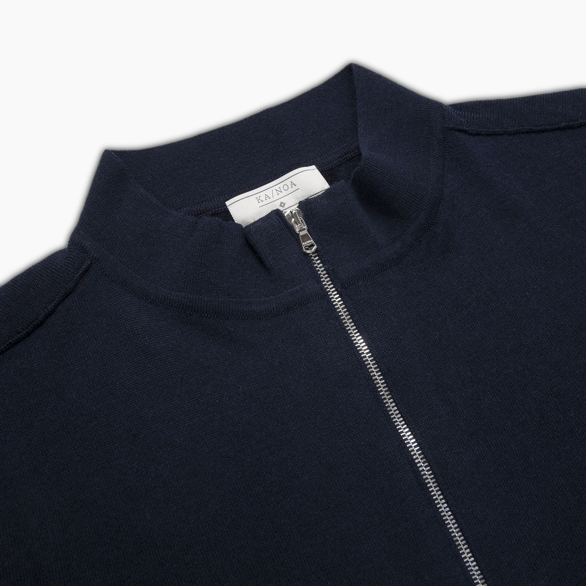 Gad knit half zip jumper in wool