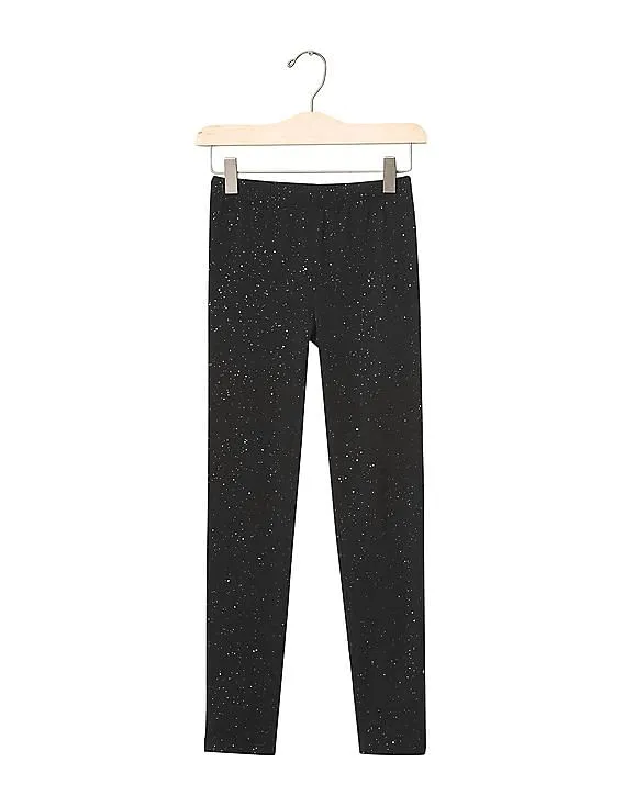 GAP Girls Black Sparkle Leggings