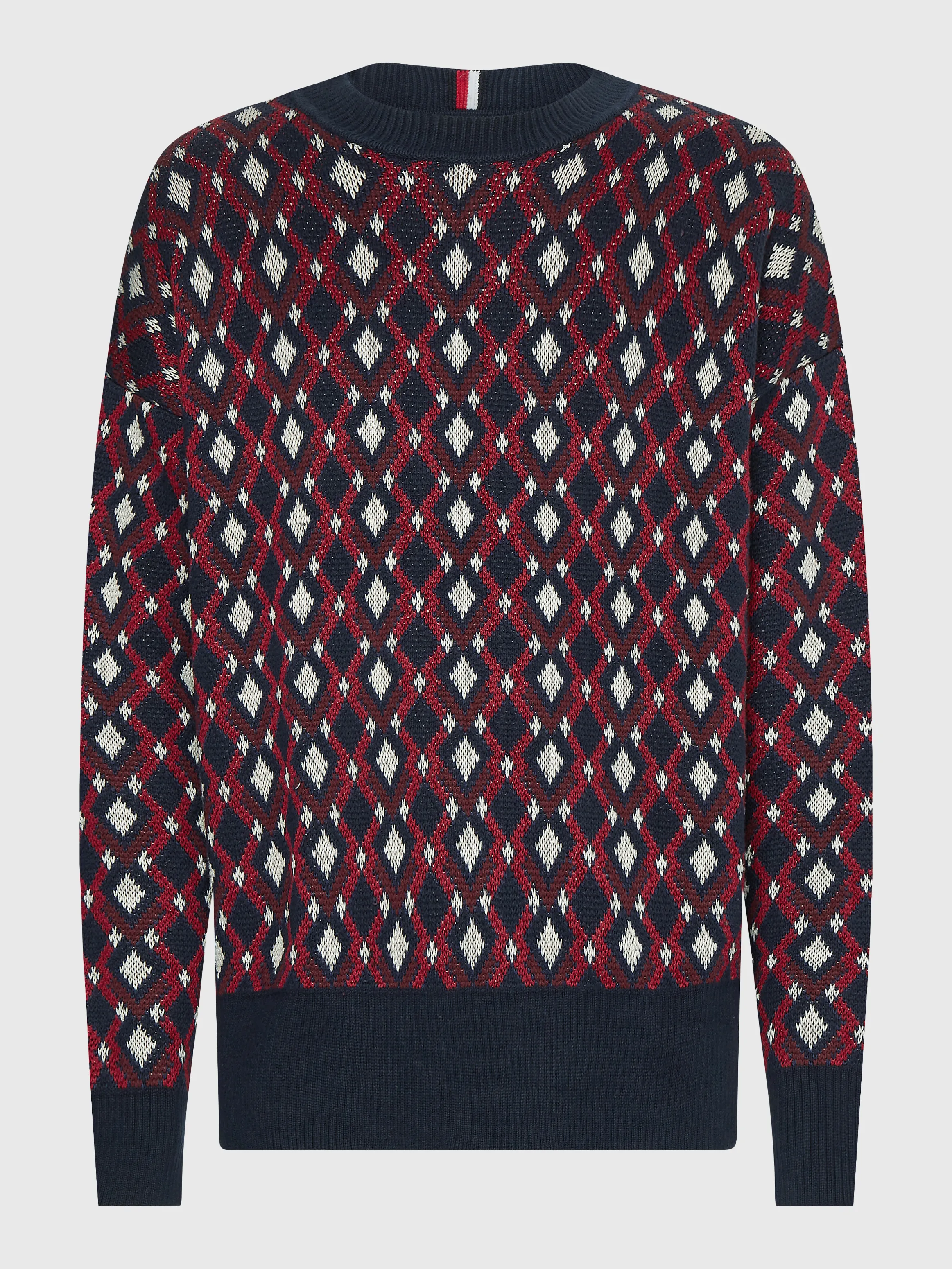 Geometric Intarsia Oversized Jumper | Sweatshirts & Hoodies | Tommy Hilfiger