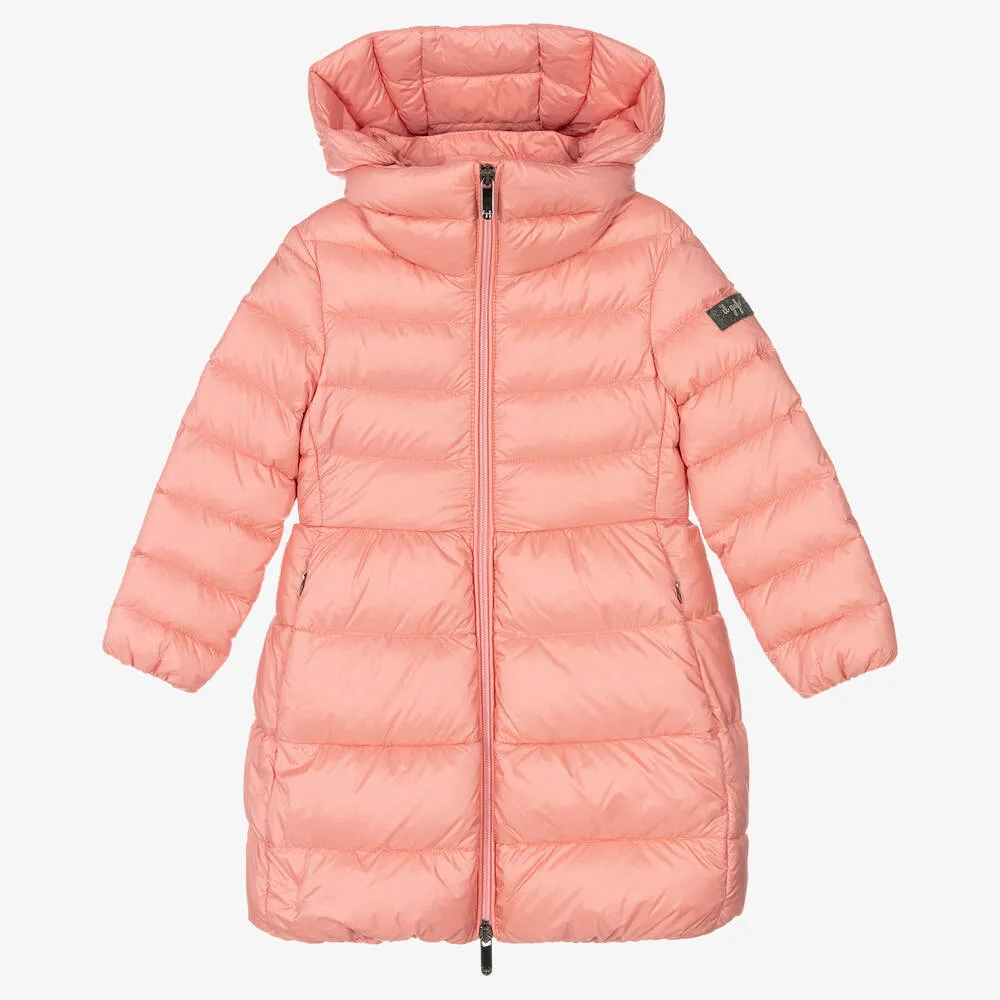 Girls Pink Down Puffer Coat