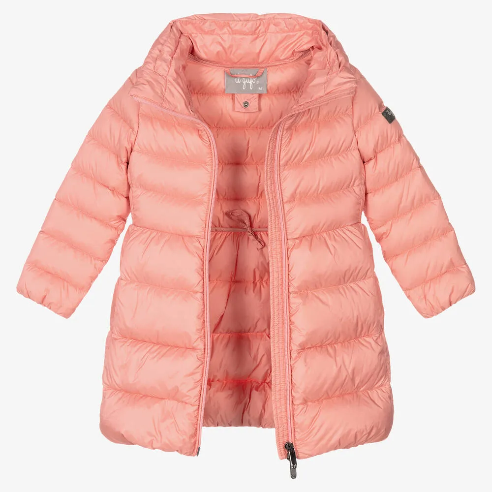 Girls Pink Down Puffer Coat