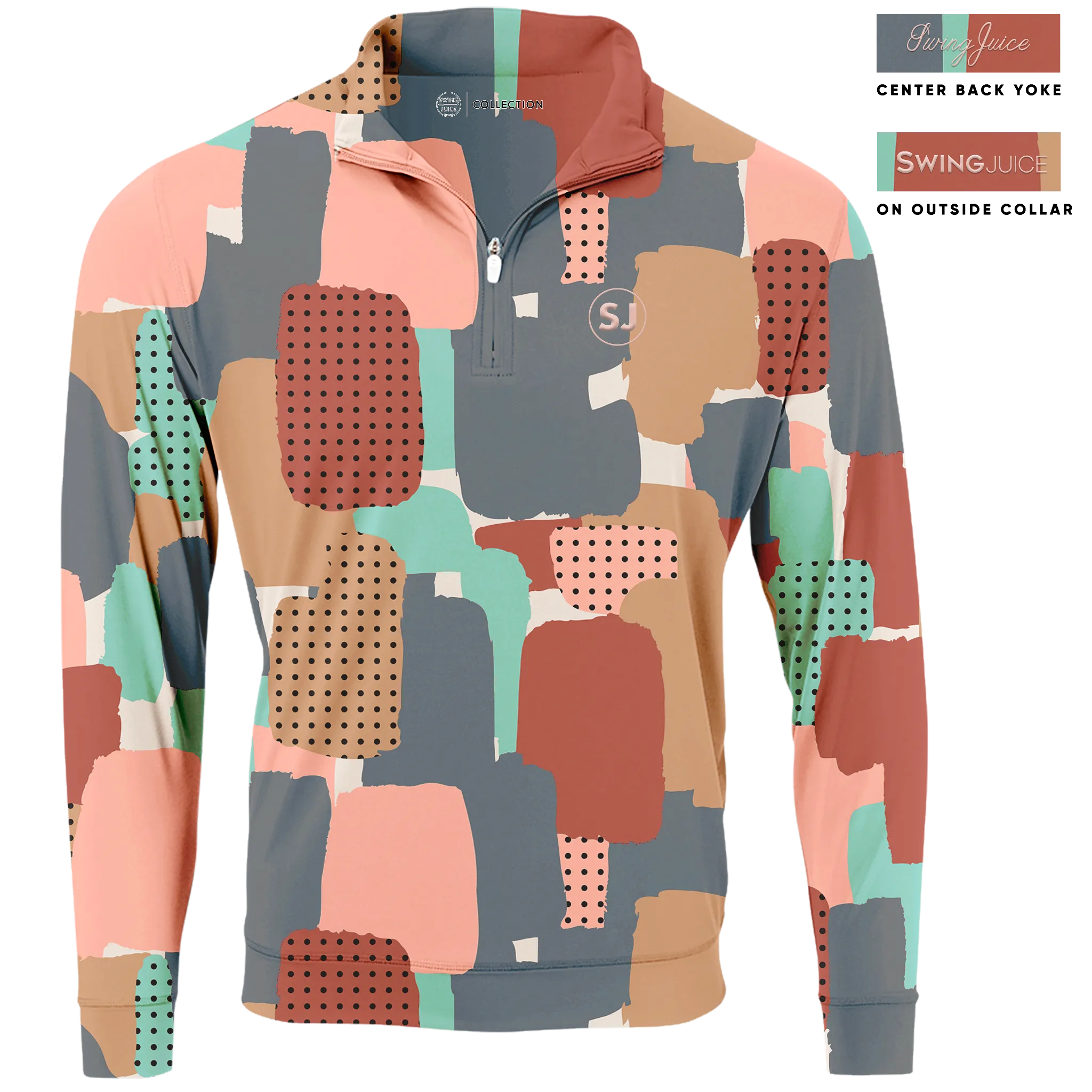 Golf Abstract Camo Men's Quarter Zip