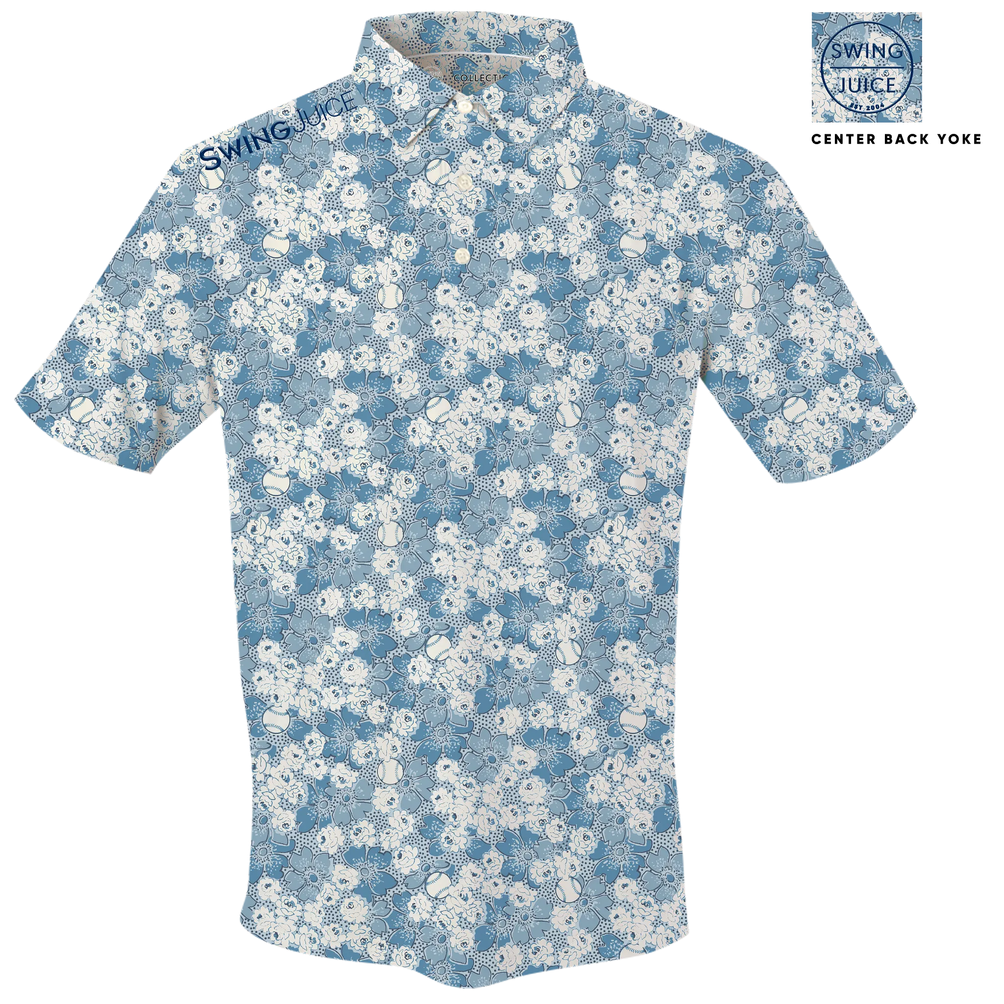 Golf Ballpark Floral Men's Polo