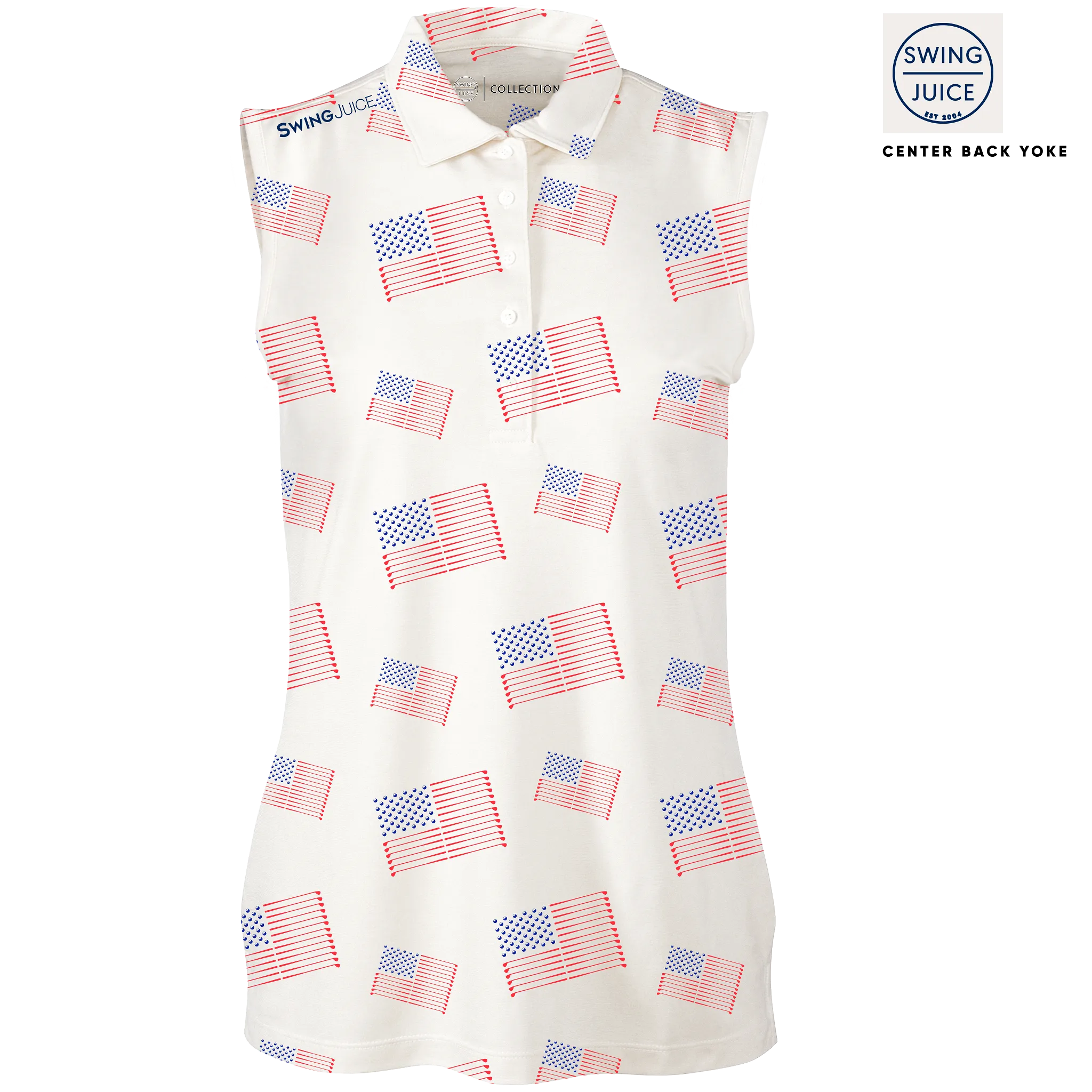 Golf Flag Women's Sleeveless Polo