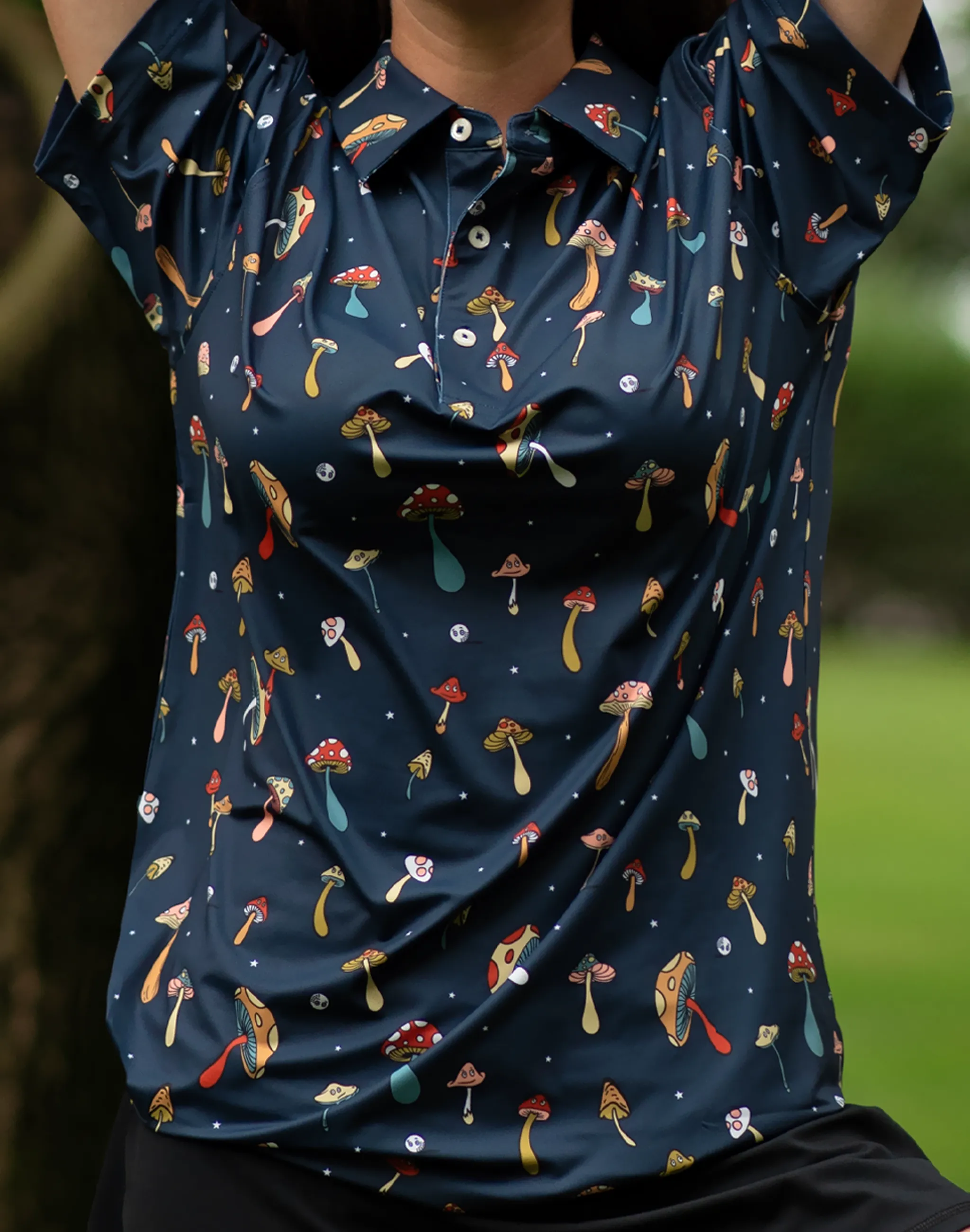 Golf Magic Mushrooms Women's Polo