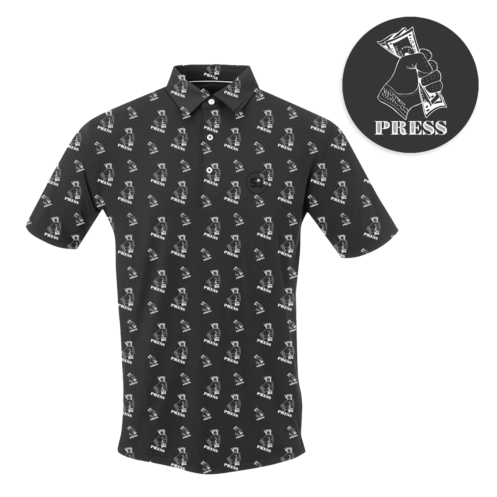 Golf Press Men's Polo Black