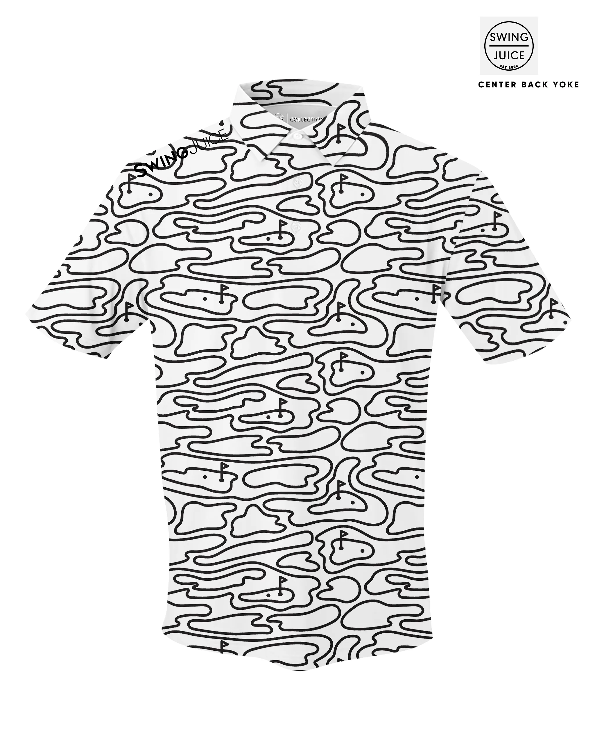 Golf Rhythmic Lines Men's Polo