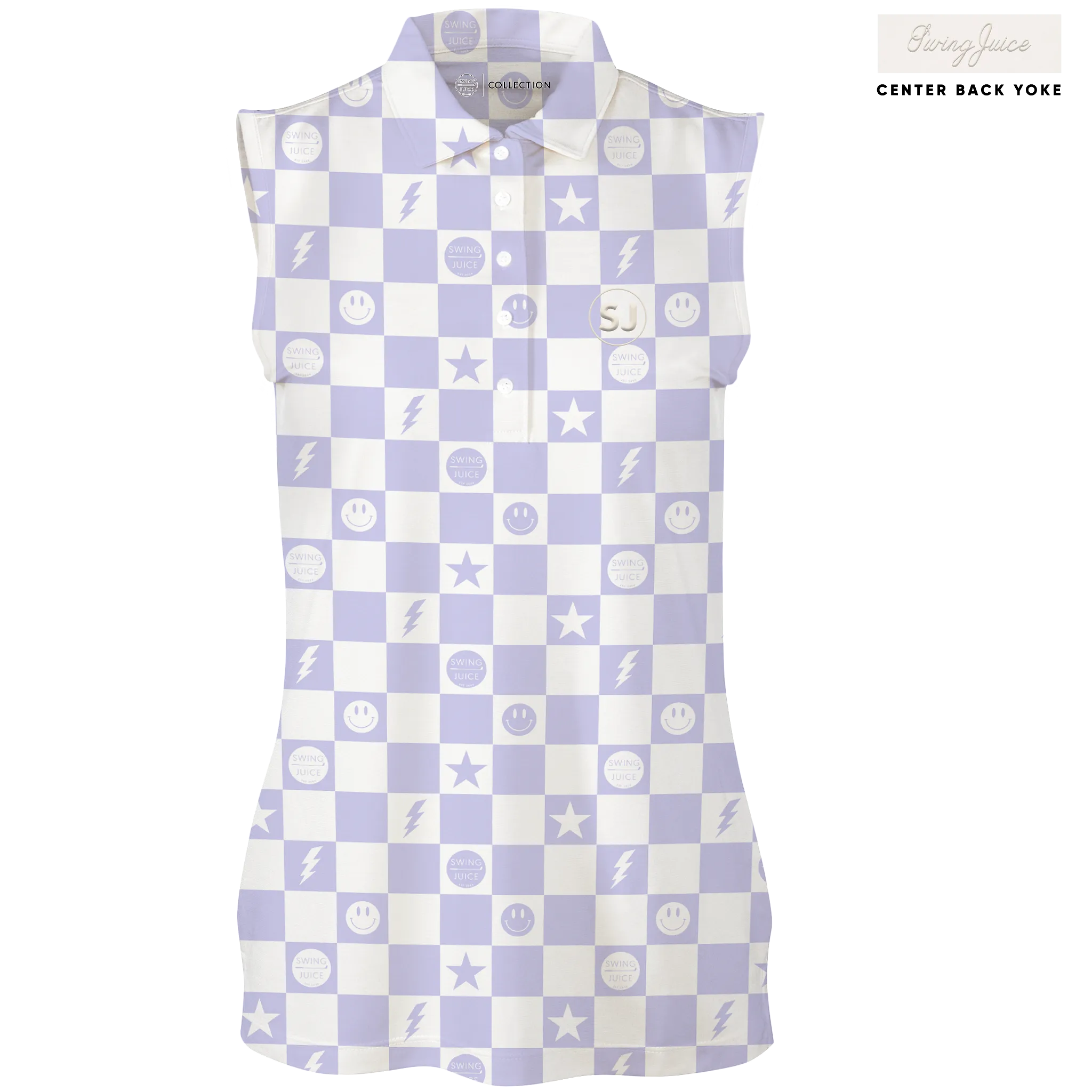 Golf Smiley Women's Sleeveless Polo