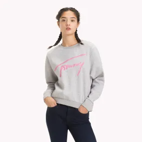 Grey Signature Logo Sweatshirt | Sweatshirts & Hoodies | Tommy Hilfiger