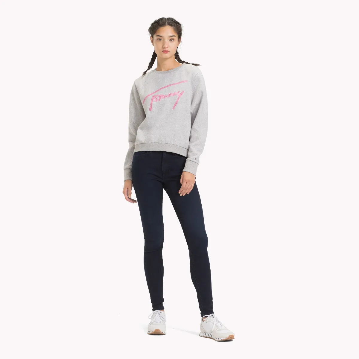 Grey Signature Logo Sweatshirt | Sweatshirts & Hoodies | Tommy Hilfiger