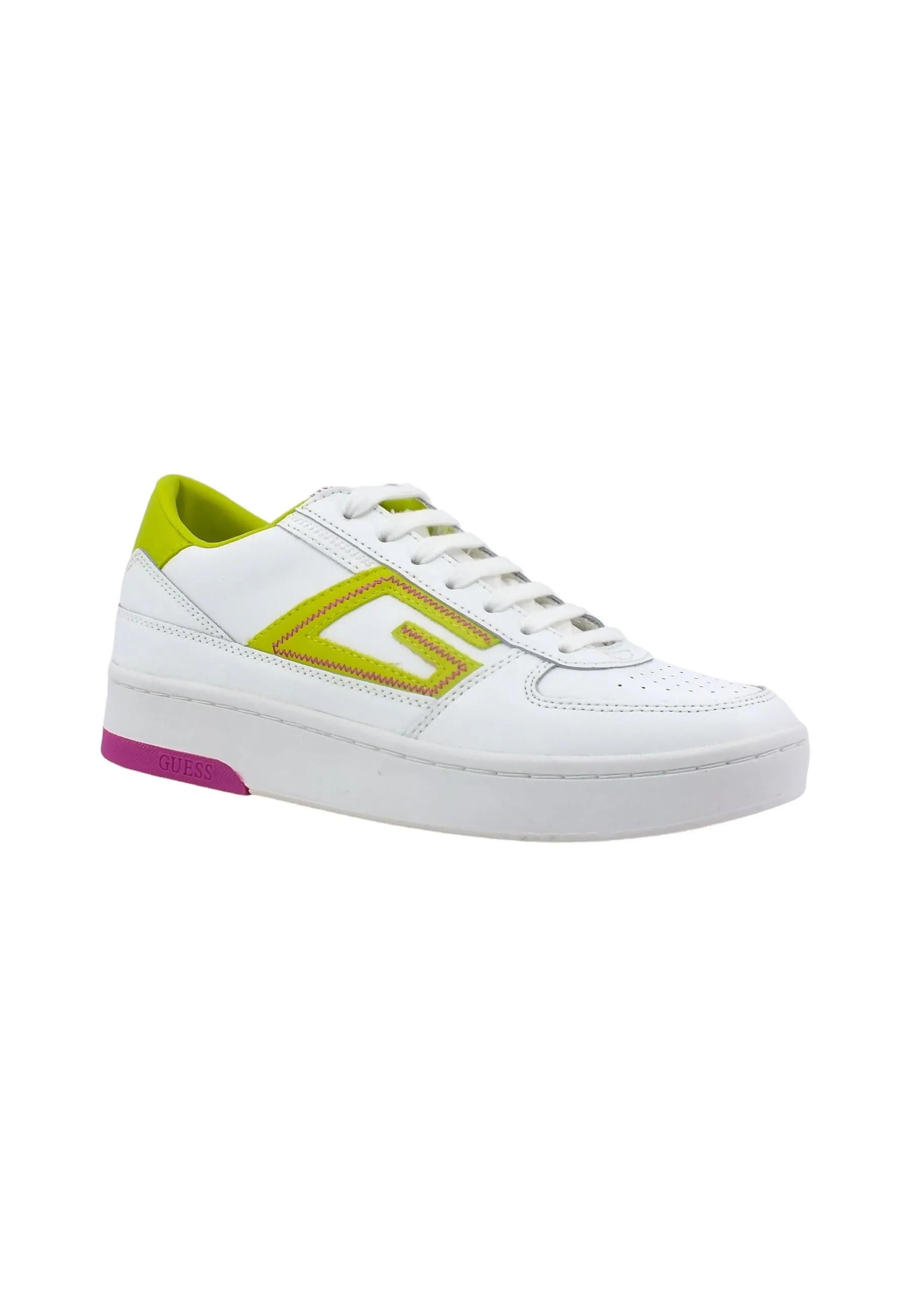 GUESS Sneaker Donna White Yellow FL7SILLEA12