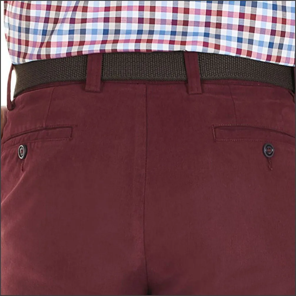 Gurteen Longford Cranberry Stretch Cotton Chino*