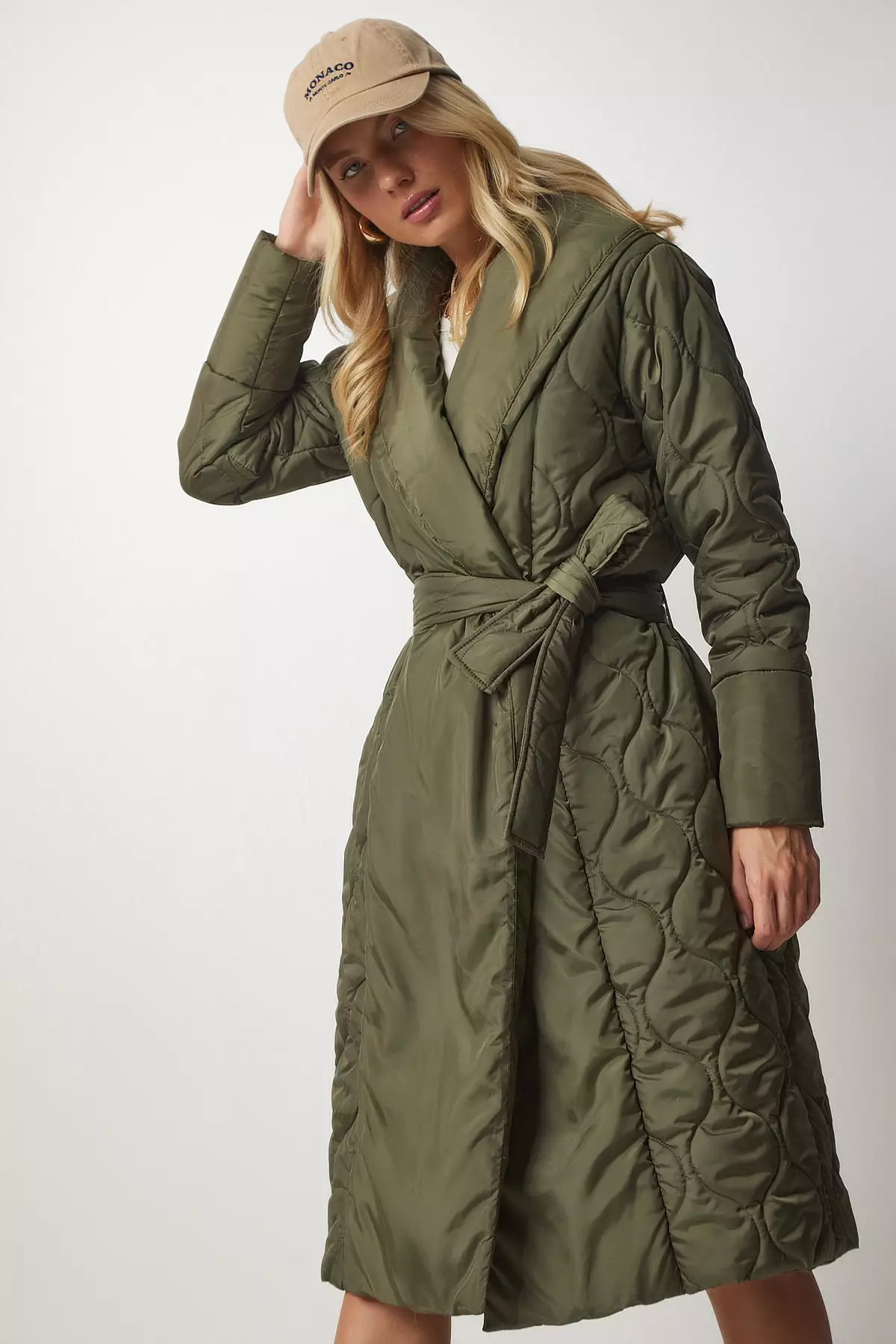 Happiness Istanbul Belted Quilted Coat