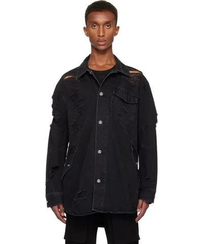 Helmut Lang Black Apex Denim Shirt