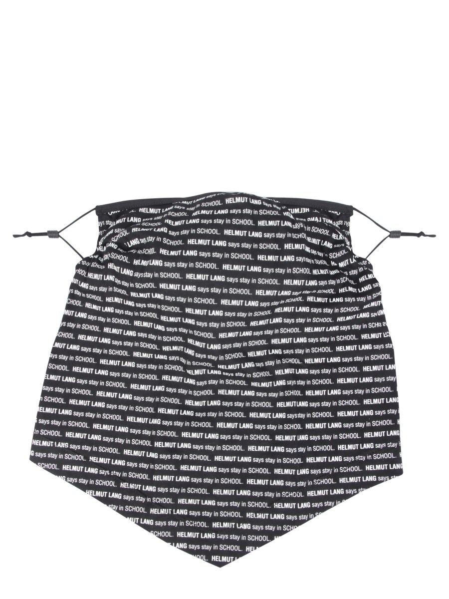 HELMUT LANG    COTTON MASHERINA BANDANA WITH SAYS STAY IN SCHOOL PRINT