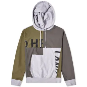 Helmut Lang Patchwork Logo Popover HoodySeaweed