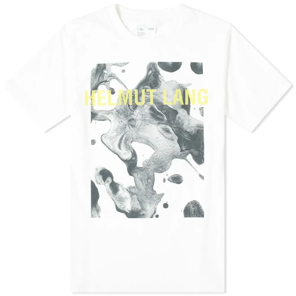 Helmut Lang Placement Print Logo T-ShirtChalk White