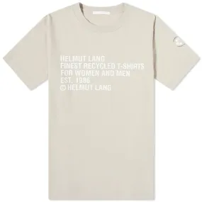 Helmut Lang Recycled Label T-ShirtCoastal Fog