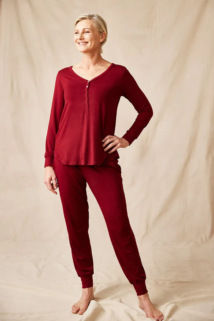 Henley Top + Harem Pant